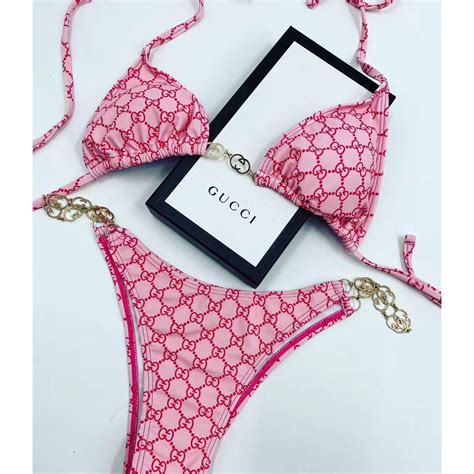 bikini gucci femme|gucci swimsuit pink.